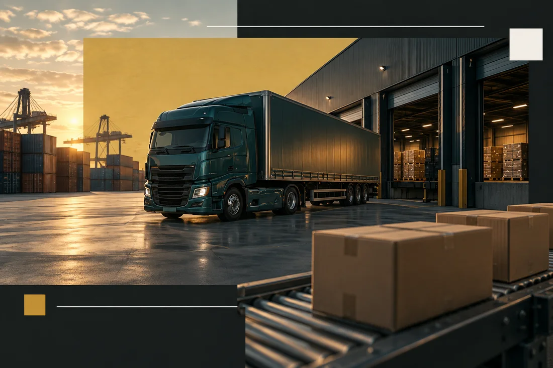 物流运输行业概念插画
